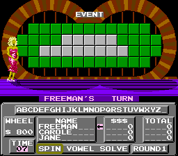 Wheel of Fortune screenshot 5 for NES